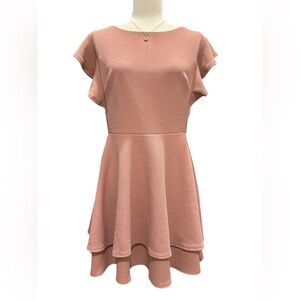 Crystal Doll Light Mauve Layered Dress Size L